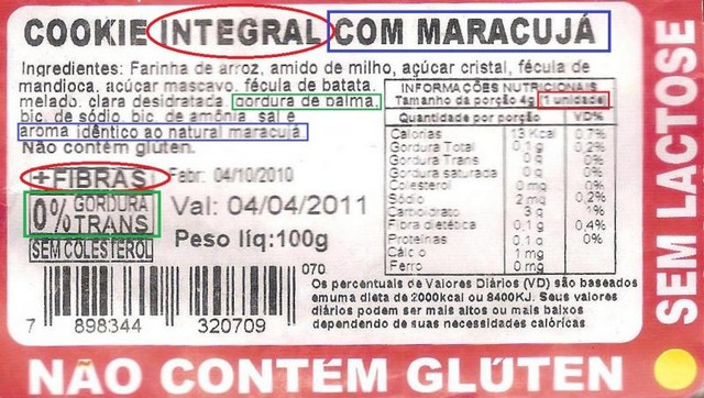 Rotulagem de alimentos diet e light