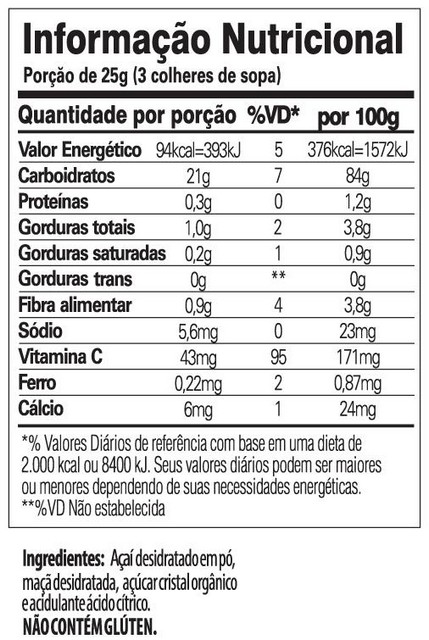 Serviço de rotulagem nutricional